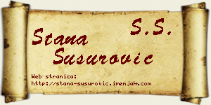 Stana Susurović vizit kartica